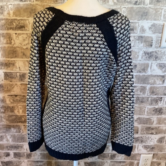 Hippie Rose Sweater. Size M. Navy and white. Really cute! - Picture 6 of 16